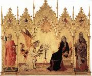 Simone Martini Annunciation with Two Saints and Four Prophets Germany oil painting artist